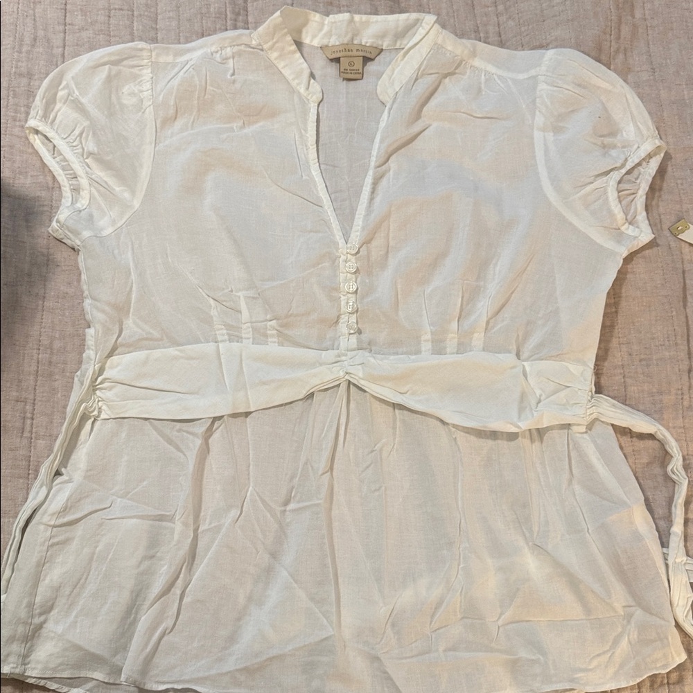 Vintage Jonathan Martin Cream Collared Shirt